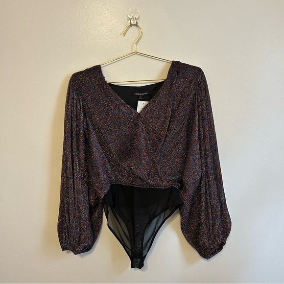 Jealous Tomato Tops - JEALOUS TOMATO Elegant Multicolor Blouse with Balloon Sleeves
